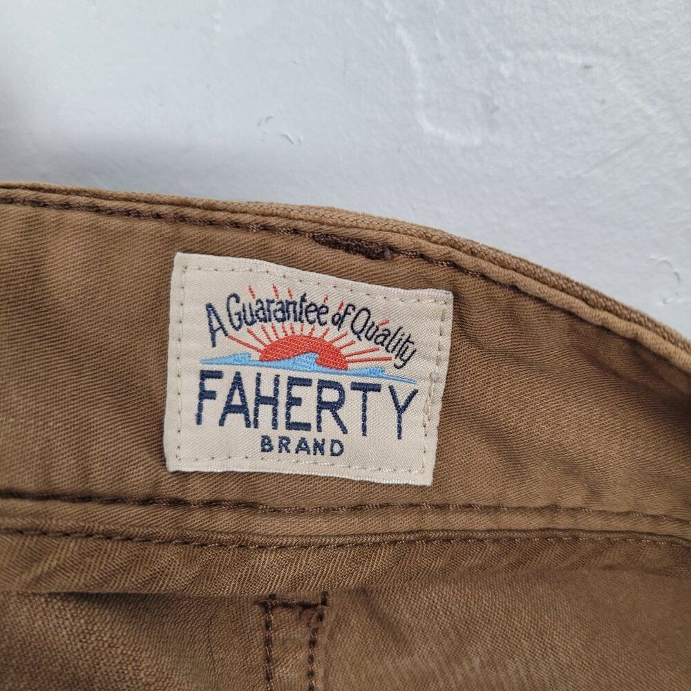 Faherty Size 32x31 Stretch Corduroy 5 pocket Pants In Timber Brown - Picture 16 of 16